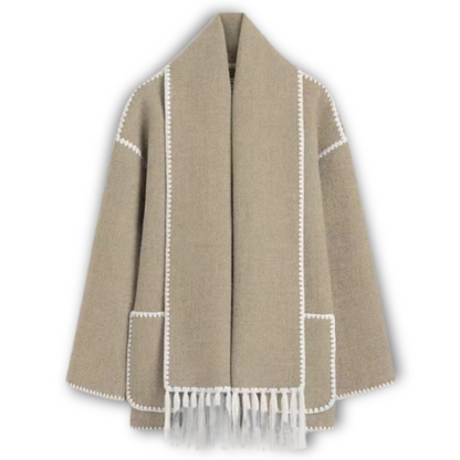 Camille | Elegant Coat with Scarf