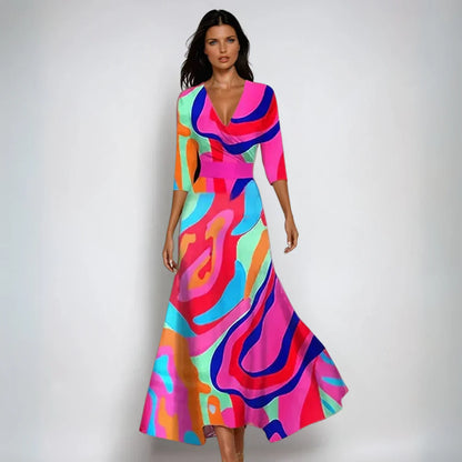 Emily | Stylish Floral Wrap Dress