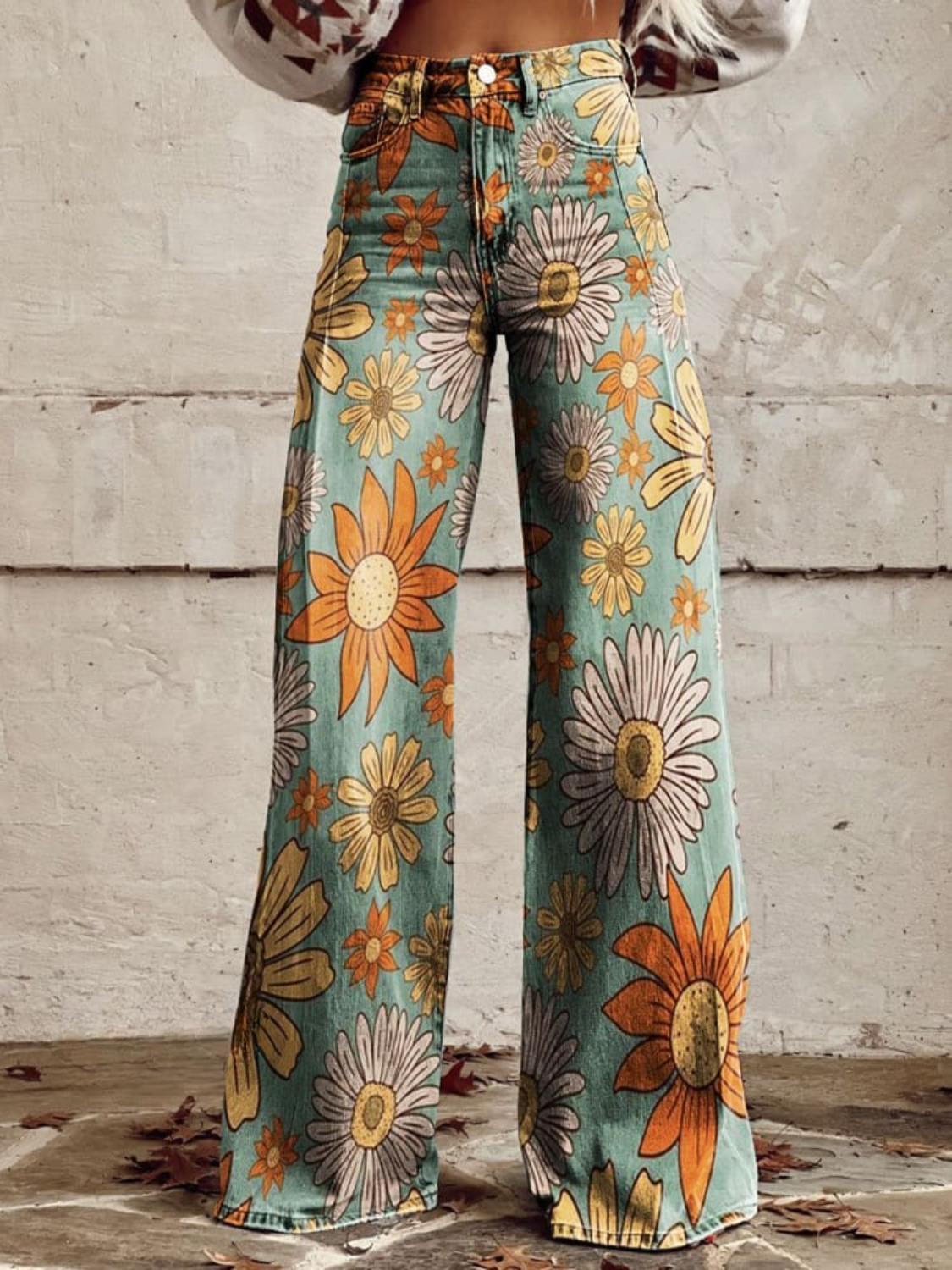 Alice | Vintage Floral Baggy Pants