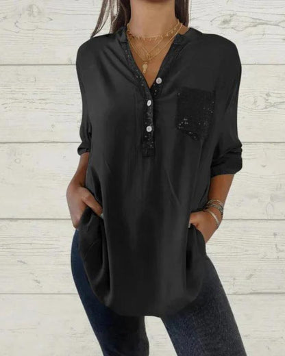 Lian | V-Neck Classy Shirt