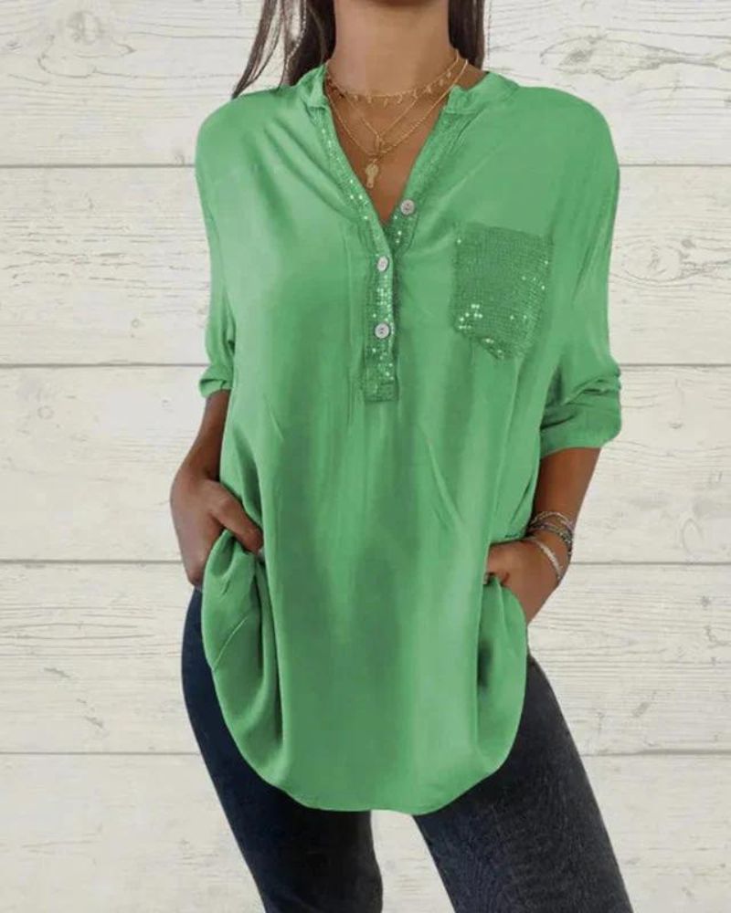 Lian | V-Neck Classy Shirt