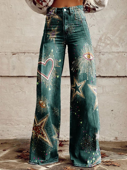 Cathy | Heart Star Baggy Pants