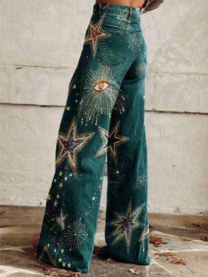 Cathy | Heart Star Baggy Pants