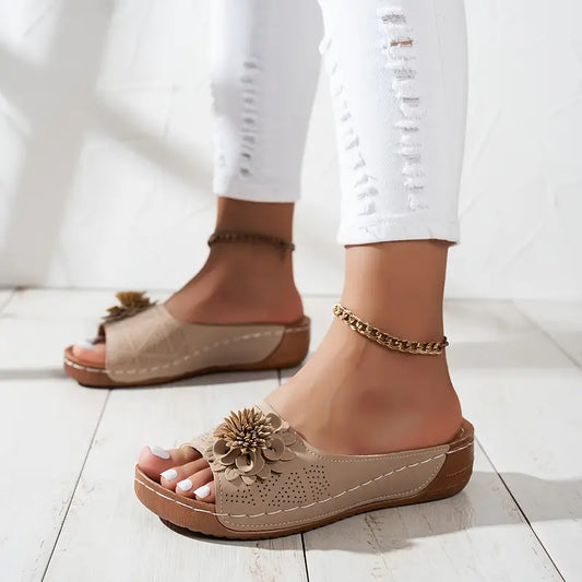 Flora | Floral-pattern sandals