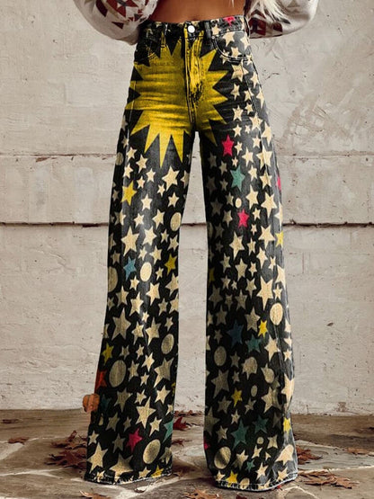 Cassiopeia | Star Print Baggy Pants