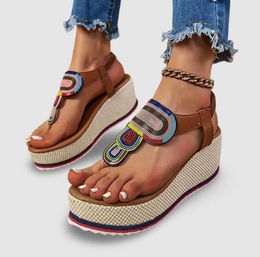 Sable | Elastic Band Platform Orthopedic Sandals