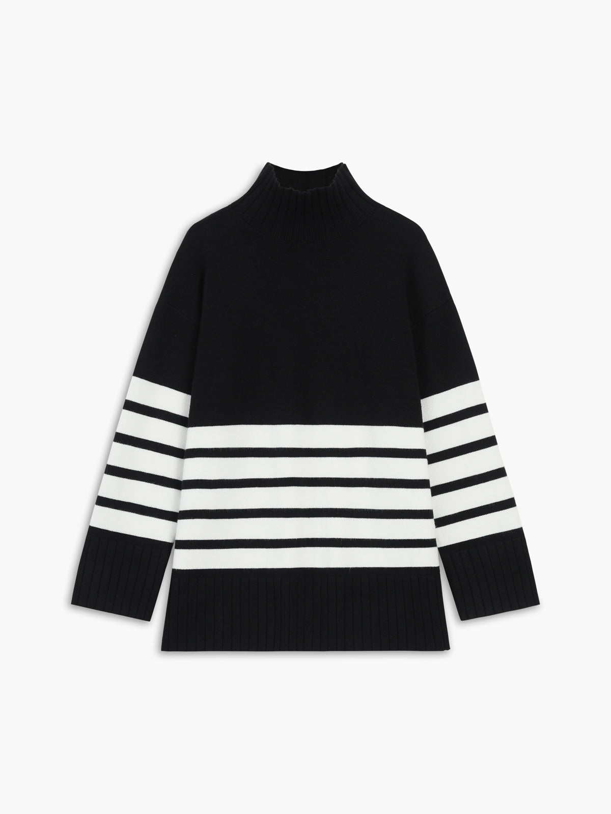 Ava | Long Striped Knitted Sweater