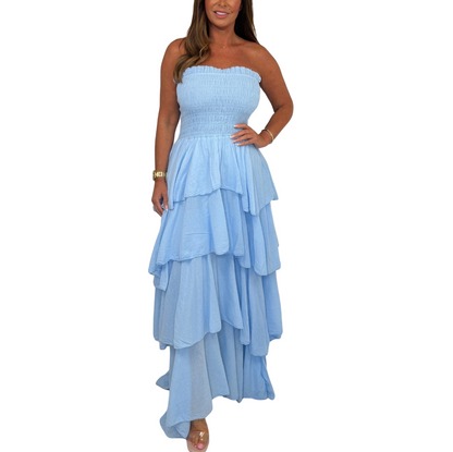 Lesly | Smocked Layered Maxi Dress