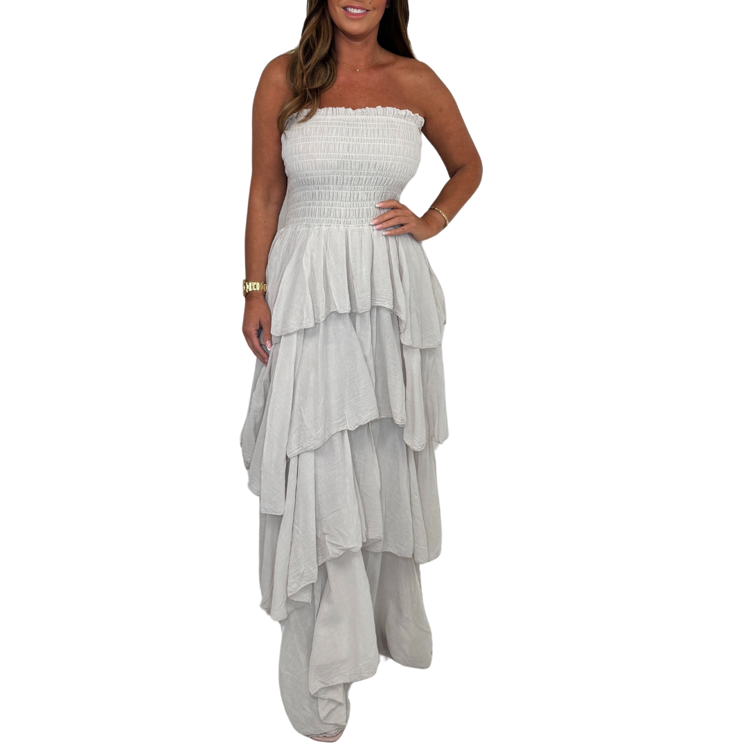 Lesly | Smocked Layered Maxi Dress