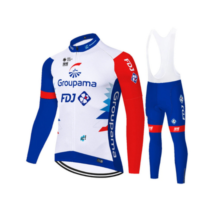 FDJ - Long Sleeve Professional Cycling Kit