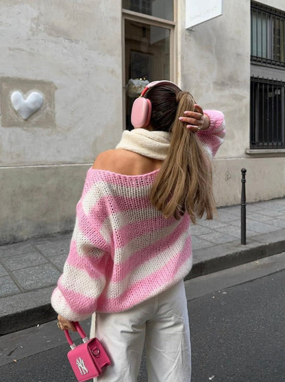 Evy - Striped Knit Sweater