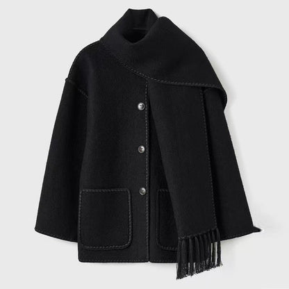 Camille | Elegant Coat with Scarf