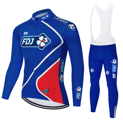 FDJ - Long Sleeve Professional Cycling Kit