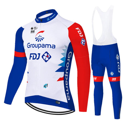 FDJ - Long Sleeve Professional Cycling Kit