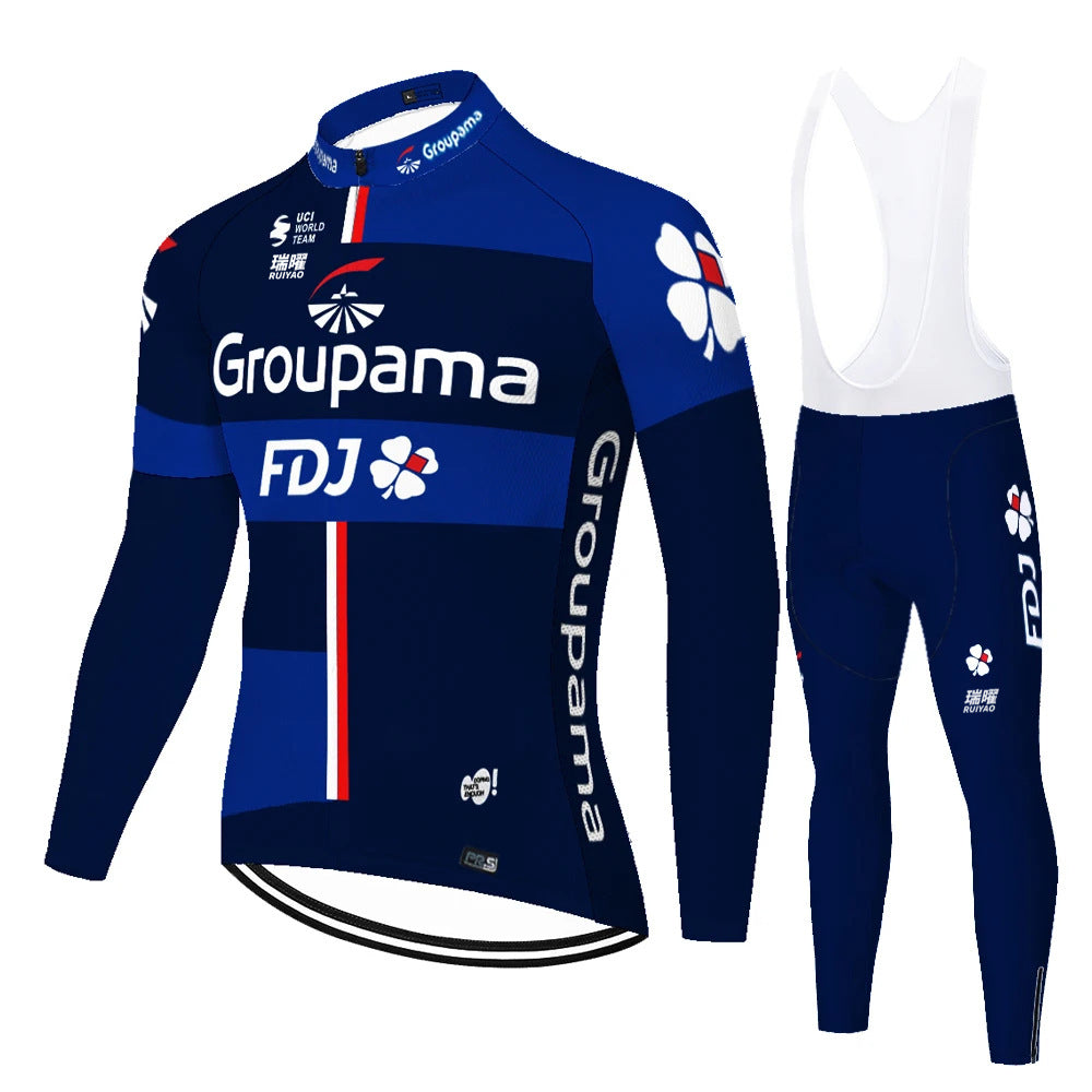 FDJ - Long Sleeve Professional Cycling Kit