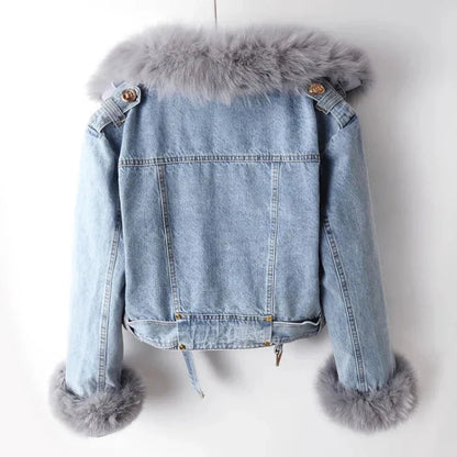 Chloé | Denim & Fur Jacket