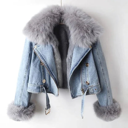 Chloé | Denim & Fur Jacket