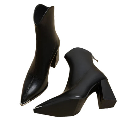 Anna | Chrome Tip Chelsea Boots
