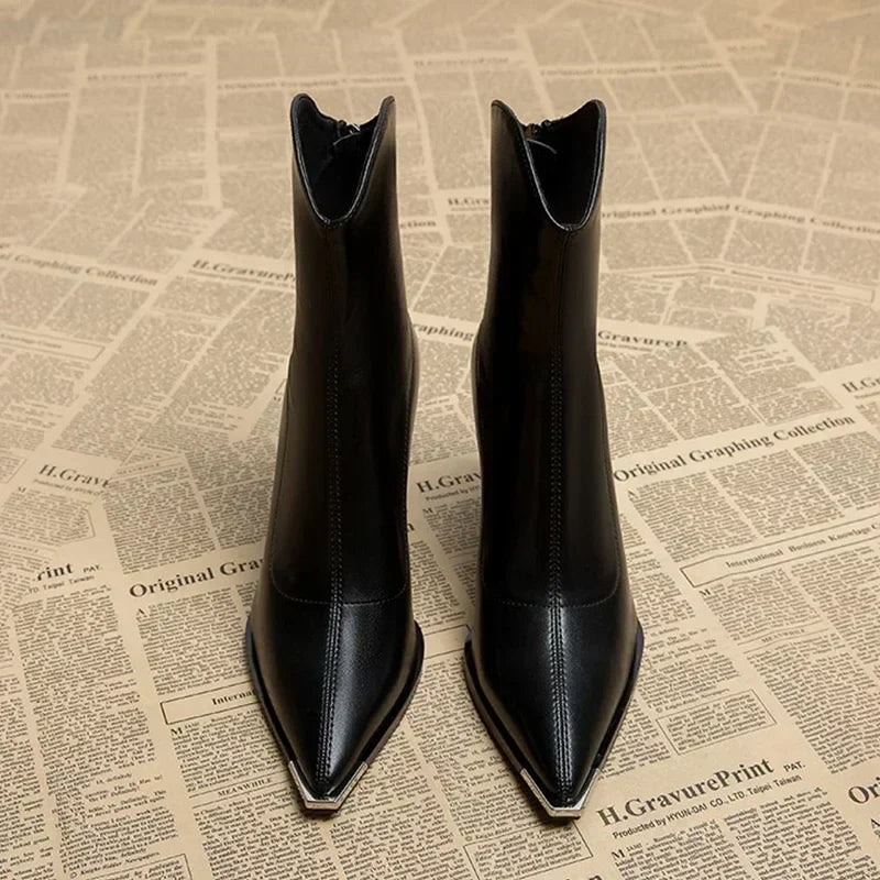 Anna | Chrome Tip Chelsea Boots