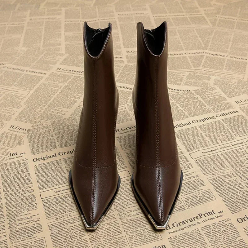 Anna | Chrome Tip Chelsea Boots
