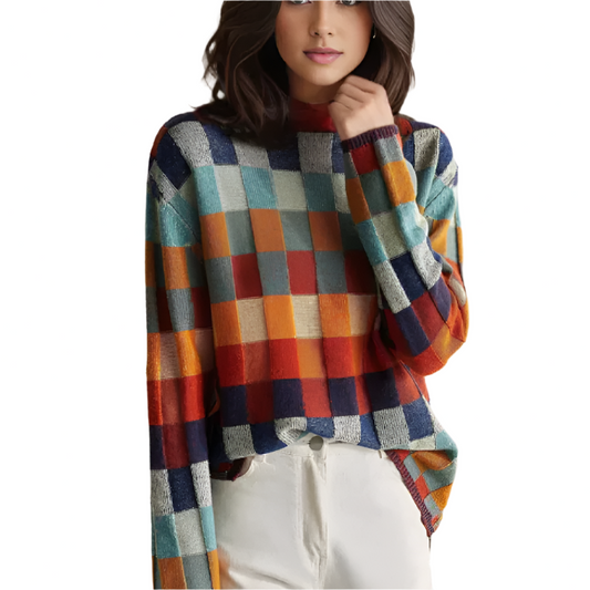 Lauren | Colorful Turtleneck Knit Sweater